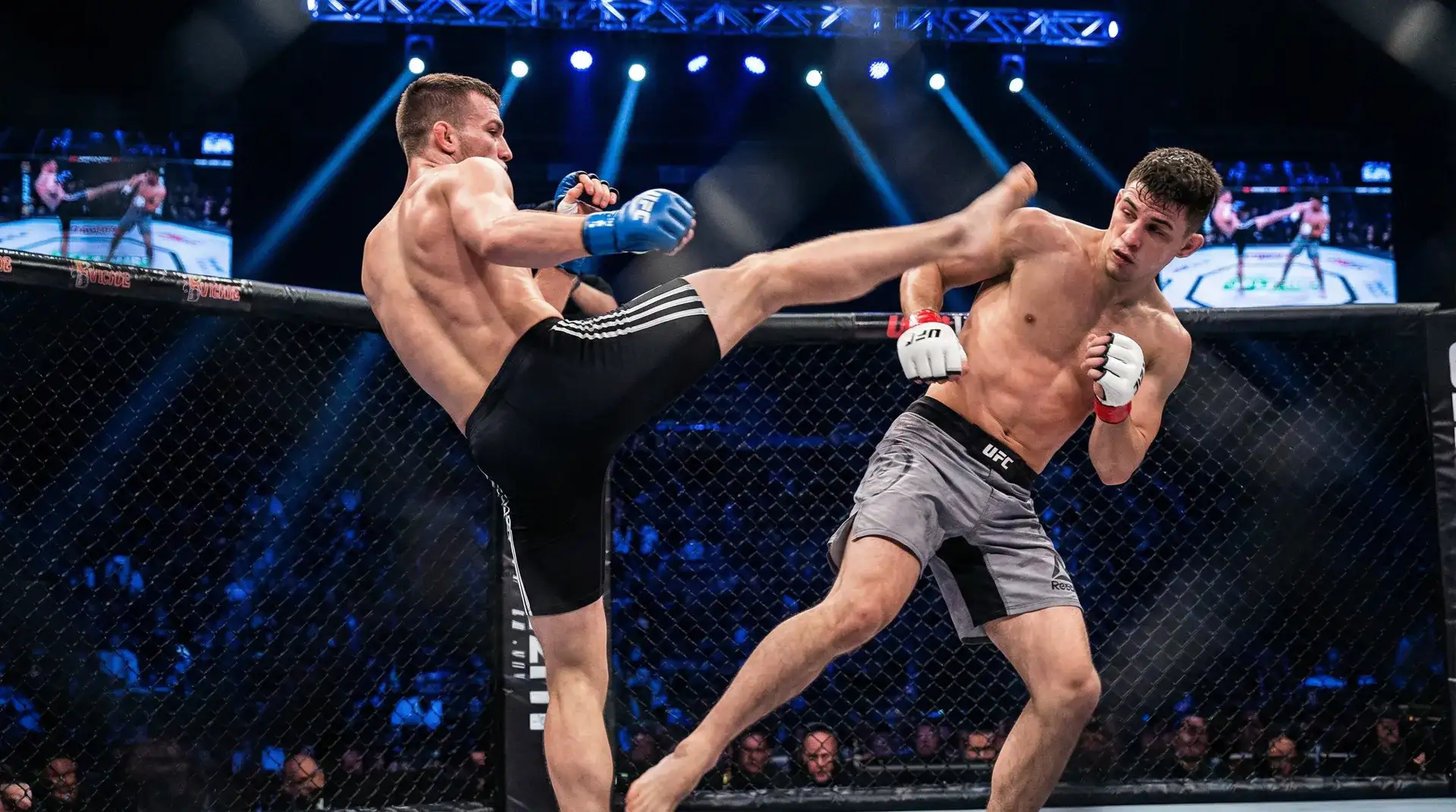 吃瓜大赛 羽量级选手闪电踢击精彩瞬间